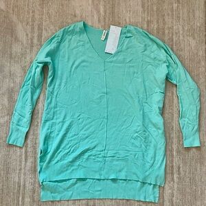 Zenana Premium Aqua V-Neck sweater